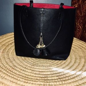 Faux leather tote purse